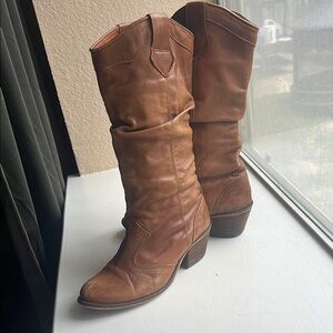 Leather Western Style Boots